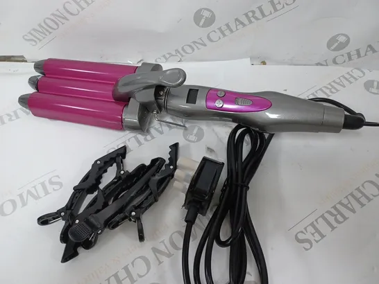 BOXED ENVIE TRIPLE BARRELLED CURLING TONGS 