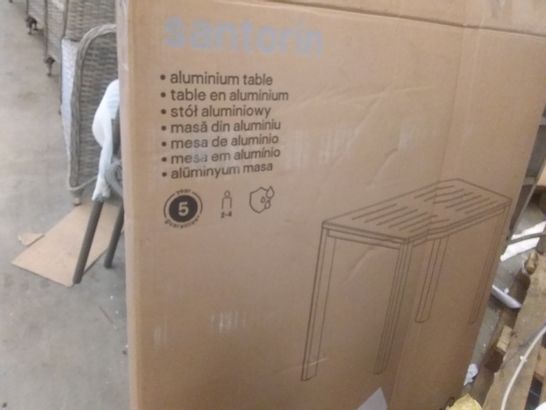 BOXED SANTORIN ALUMINIUM TABLE