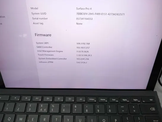 MICROSOFT SURFACE PRO 4 128GB