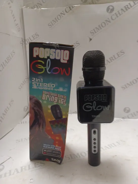 BOXED POPSOLO GLOW 2 IN 1 STEREO MICROPHONE & SPEAKER 