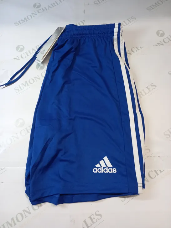 ADIDAS SQUAD SHORTS IN ROYAL BLUE SIZE MEDIUM