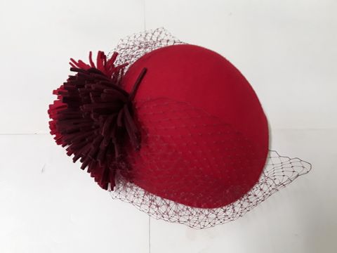 LILY LEWIS MILLINERY OCCASIONAL HAT IN RED