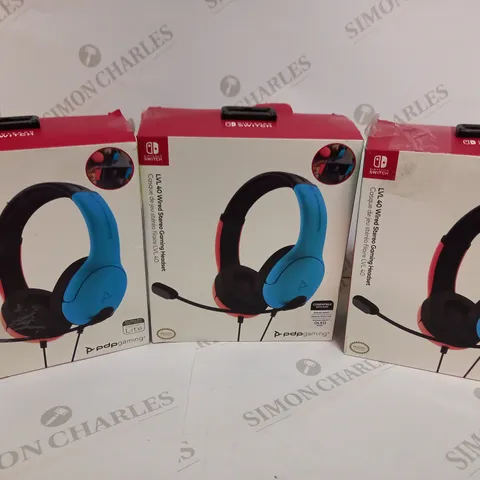 BOX OF 3 NINTENDO SWITCH WIRED GAMING HEADSETS 