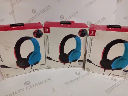 BOX OF 3 NINTENDO SWITCH WIRED GAMING HEADSETS 