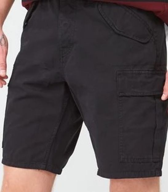 LOT OF 10 BRAND NEW CARGO SHORTS - BLACK SIZE 28" WAIST  RRP £192