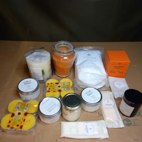 LOT OF ASSORTED HOUSEHOLD ITEMS TO INCLUDE CANDLES AND WAX MELTS 