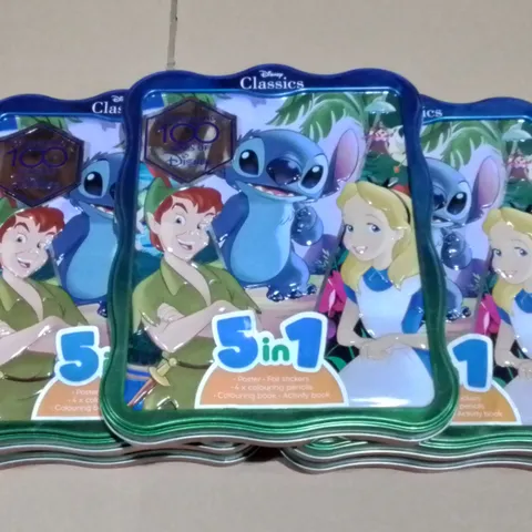 LOT OF 5 BRAND NEW DISNEY CLASSICS 5IN1 TIN GIFT SETS