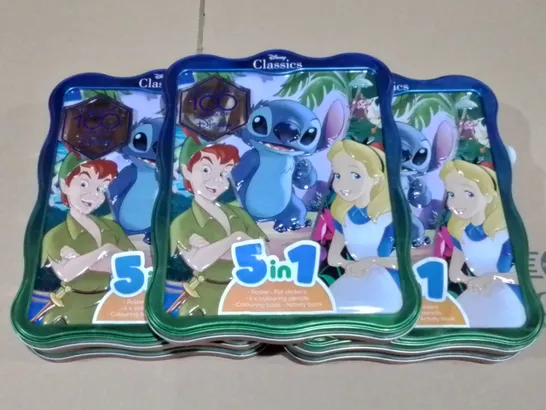 LOT OF 5 BRAND NEW DISNEY CLASSICS 5IN1 TIN GIFT SETS