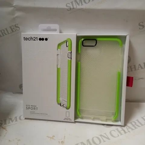 LOT OF APPROX 20 TECH21 EVO MESH SPORT IPHONE 6 PLUS CASES - CLEAR/LIME GREEN 
