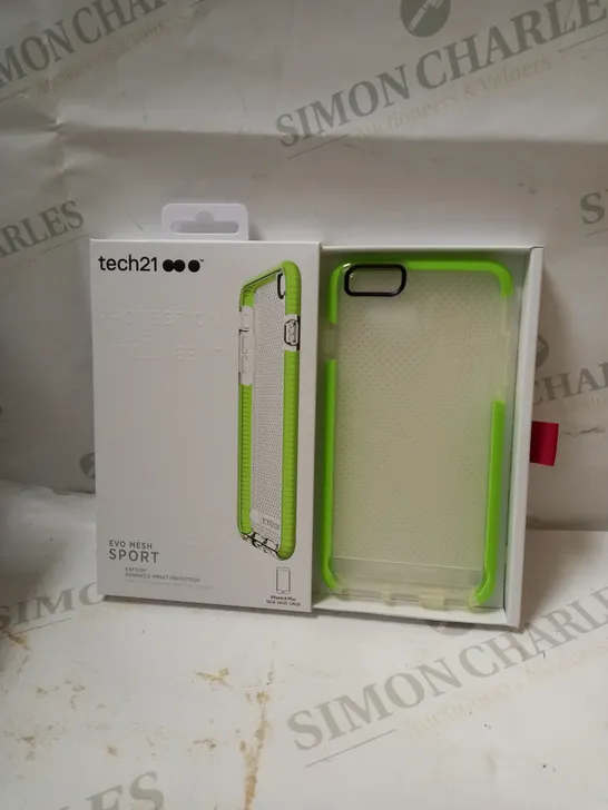 LOT OF APPROX 20 TECH21 EVO MESH SPORT IPHONE 6 PLUS CASES - CLEAR/LIME GREEN 