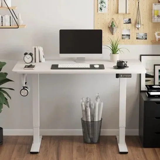 BOXED ELECTRIC HEIGHT ADJUSTABLE STANDING DESK - WHITE