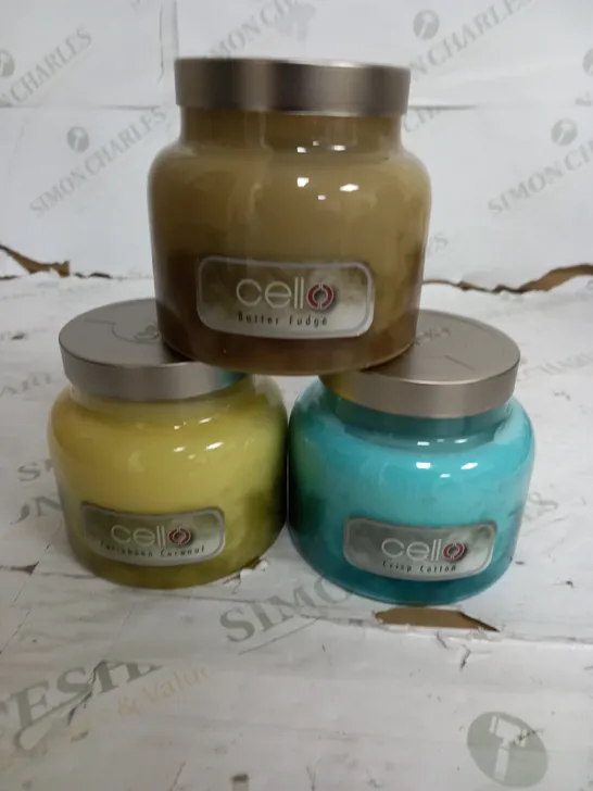 SET OF 3 CELLO CANDLES 