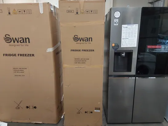 BOXED SWAN SR156120W 55CM 50/50 TOTAL NO FROST FRIDGE FREEZER - WHITE