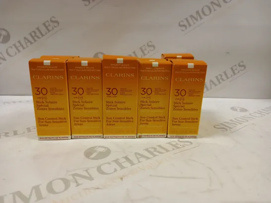  BUNDLE OF APPROX 10 Clarins PARIS HIGH PROTECTION SUN CONTROL STICK FOR SUN-SENSITIVE AREAS