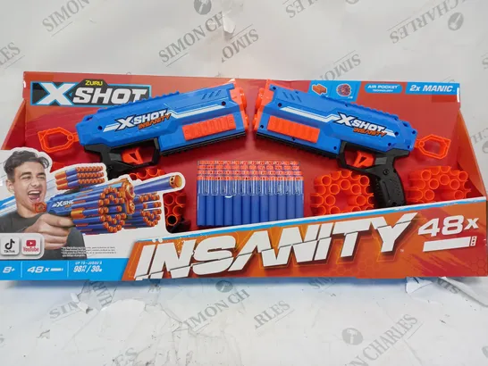 XSHOT INSANITY MANIC BLASTER BY ZURU WITH 48 DARTS