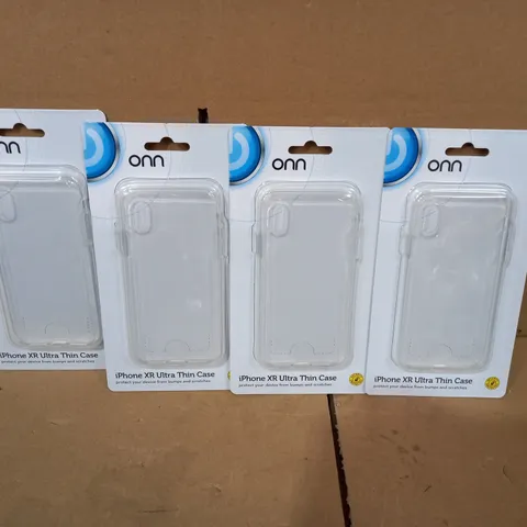 LOT OF APPROXIMATELY 10 ONN IPHONE XR ULTRA THIN CASE PACKS (4 PER PACK)
