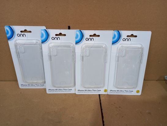 LOT OF APPROXIMATELY 7 ONN IPHONE XR ULTRA THIN CASE PACKS (4 PER PACK)