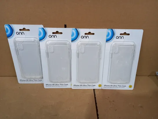 LOT OF APPROXIMATELY 10 ONN IPHONE XR ULTRA THIN CASE PACKS (4 PER PACK)