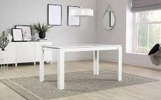 BOXED ASPEN WHITE 150-180CM EXTENDING DINING TABLE (1 BOX)