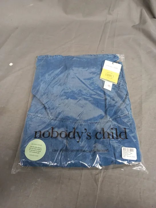 SEALED NOBODYS CHILD DENIM MAISIE JUMPSUIT IN BLUE - UK 10