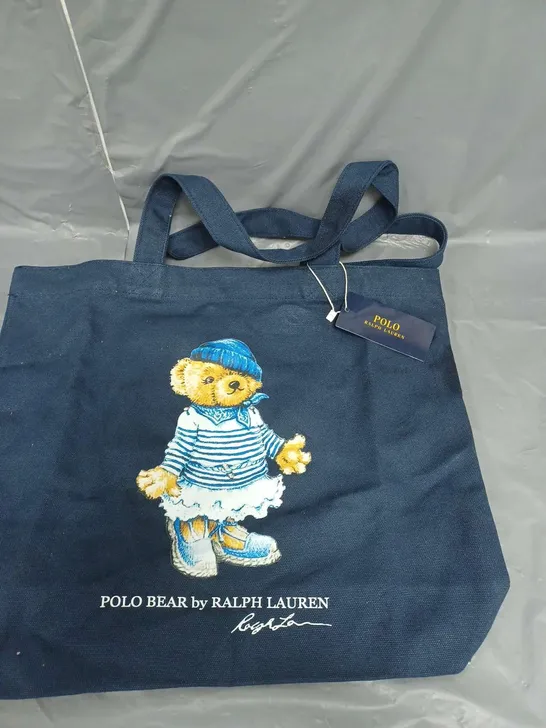 POLO BEAR BY RALPH LAUREN TOTE BAG NAVY BLUE