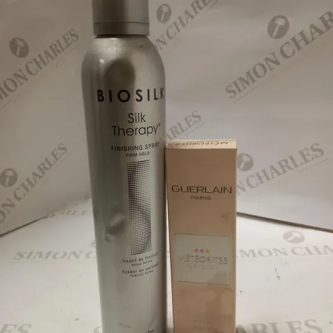 LOT OF 2 ITEMS INCLUDING 1 METEORITES BABY GLOW LIGHT-REVEALING SHEER MAKEUP 30ML AND 1 BIOSILK SILK THERAPY FINISHING SPRAY 10 OUNCE