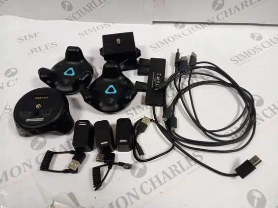 LOT OF VIVE HTC ACCESSORIES AND CONNECTORS