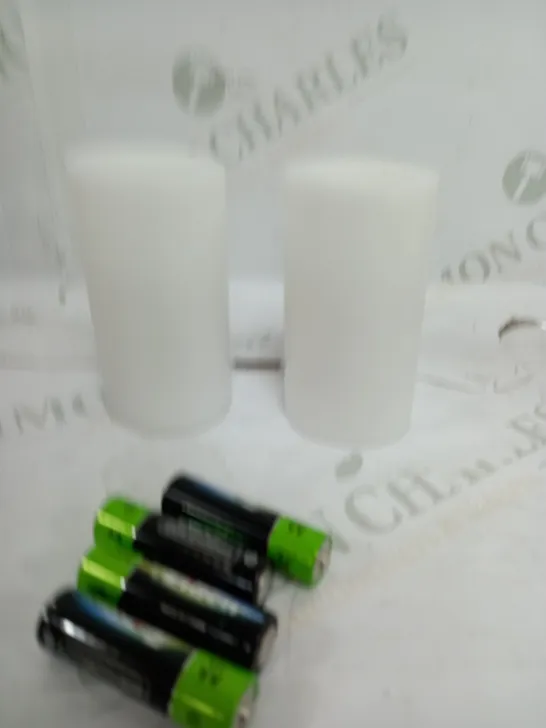 K BY KELLY HOPPEN SET OF 2 PILLAR CANDLES WITH BATTERIES INCLUDED