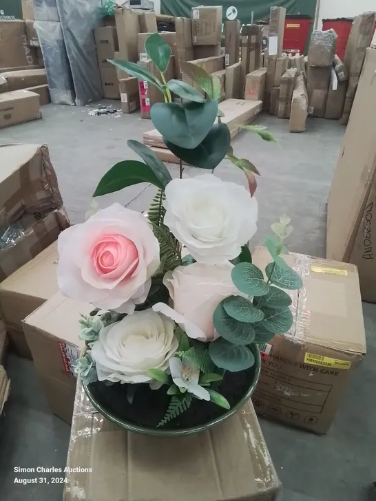 BOXED ARTIFICIAL MIXED FLORAL ARRANGEMENT