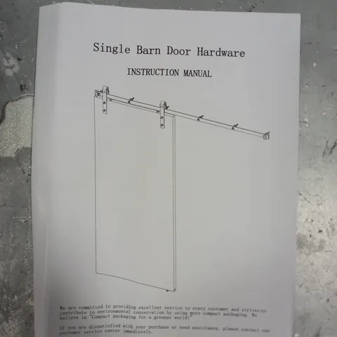 BOXED SLIDING BARN DOOR HARDWARE KIT