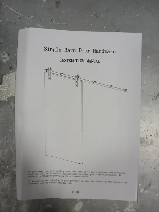 BOXED SLIDING BARN DOOR HARDWARE KIT