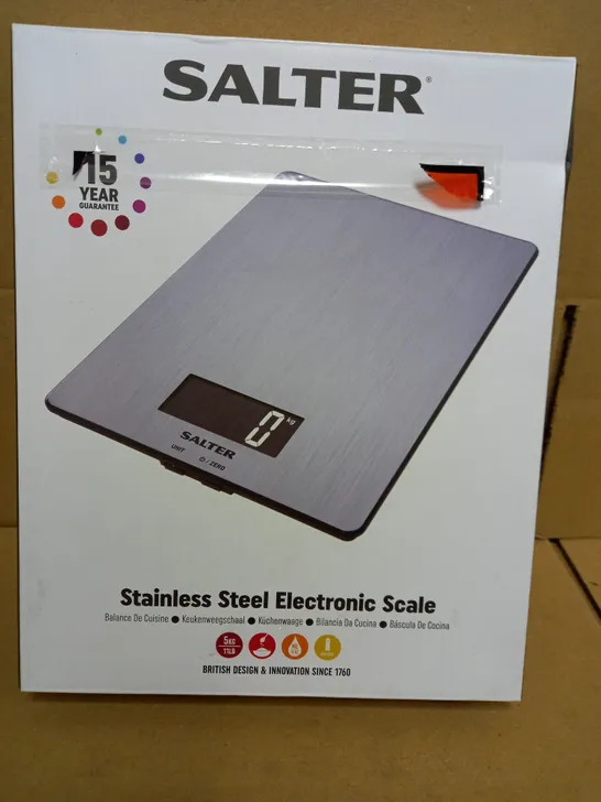 BOXED SALTER STAINLESS STEEL DIGITAL SCALE 