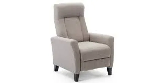 BOXED PUSHBACK RECLINING PUMICE FABRIC EASY CHAIR (1 BOX) RRP £399.99