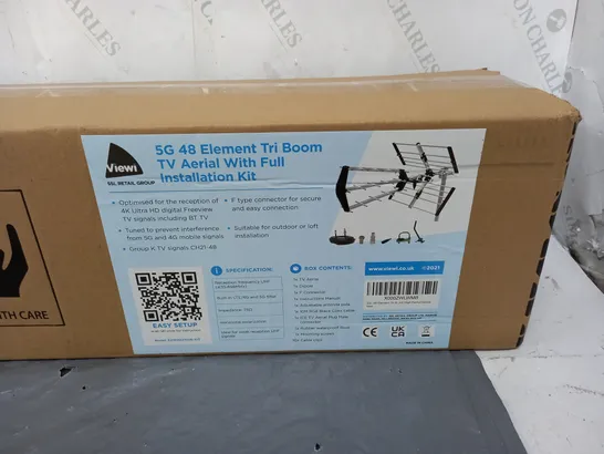 VIEWI 5G 48 ELEMENT TRI BOOM TV ARIEL WITH FULL INSTALLATION KIT 