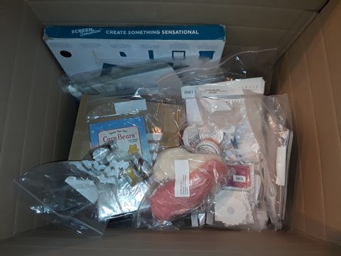 BOX OF ASSORTED CRAFT ITEMS 