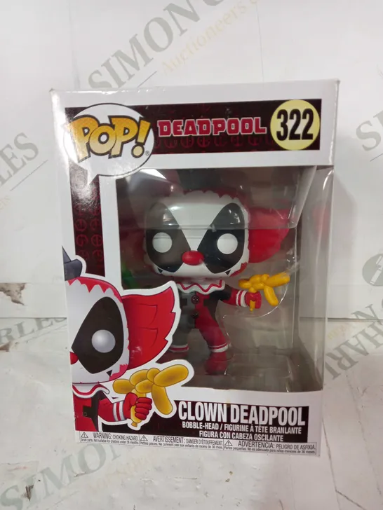 FUNKO POP DEADPOOL 322 - CLOWN DEADPOOL BOBBLE-HEAD