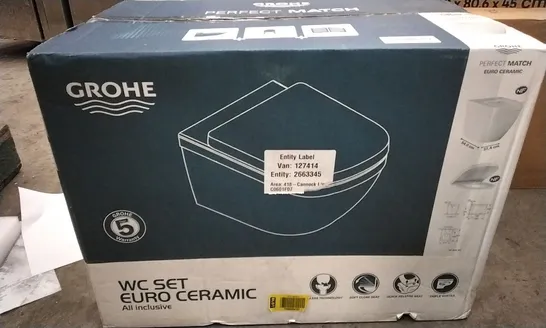 BOXED GROHE PERFECT MATCH WC SET EURO CERAMIC 