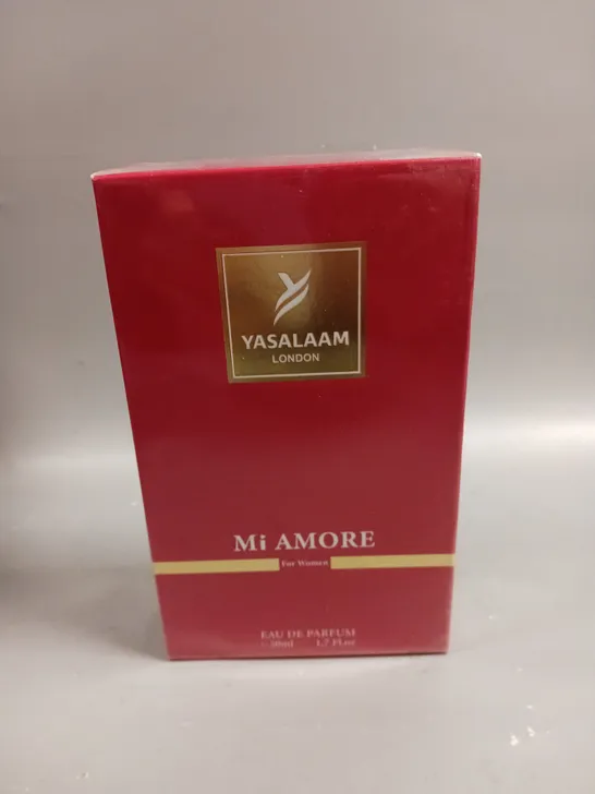 BOXED AND SEALED YASALAAM LONDON MI AMORE EAU DE PARFUM 50ML