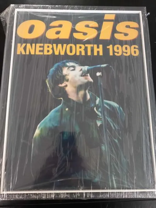 FRAMED OASIS KNEBWORTH 1996 POSTER