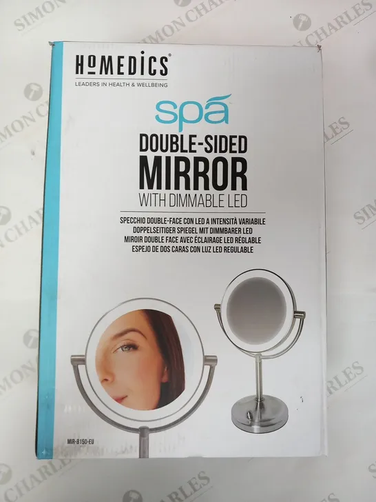 BOXED HOMEDICS SPA DOUBLE SIDED MIRROR WITH DIMABLE LED MIR-8150-EU