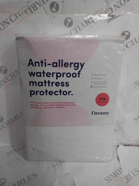 DREAMS WATERPROOF MATTRESS PROTECTOR - KING SIZE