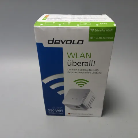 BOXED AND SEALED DEVOLO DLAN 550 WIFI POWERLINE ADAPTER