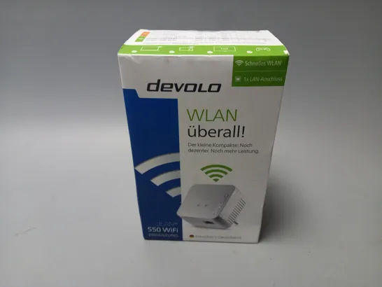 BOXED AND SEALED DEVOLO DLAN 550 WIFI POWERLINE ADAPTER