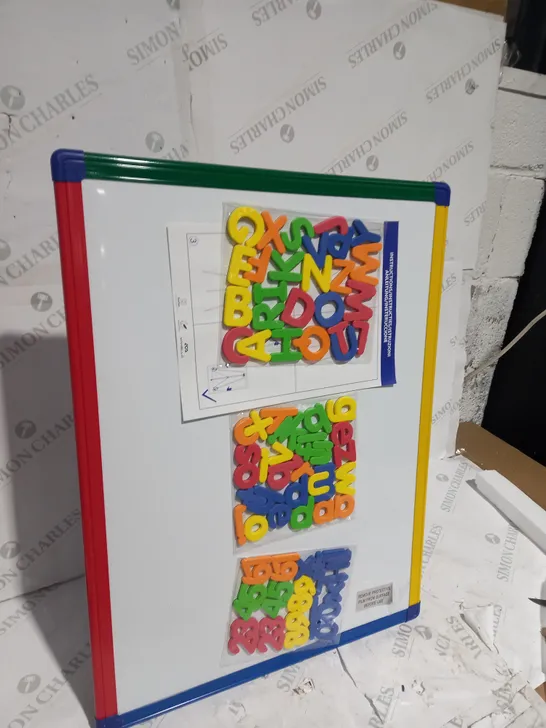 BOXED FOLDAWAY WHITEBOARD WITH MAGNETIC LETTERS