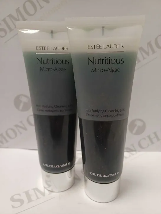 LOT OF 2 X 125ML ESTEE LAUDER NUTRITIOUS MICRO-ALGAE PORE PURIFYING CLEANSING JELLY