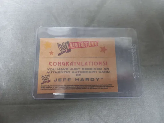 WWE JEFF HARDY TOPPS HERITAGE CHROME AUTHENTIC AUTOGRAPH CARD