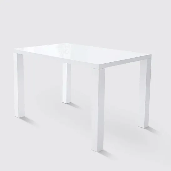 BOXED LINA DINING TABLE [HIGH GLOSS] [WHITE]