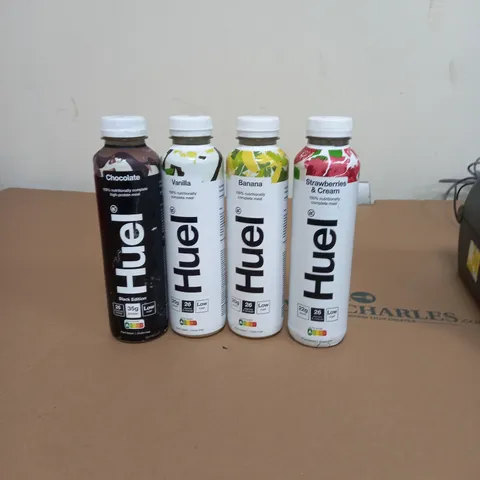 APPROXIMATELY 15 HUEL COMPLETE MEAL DRINKS ASSORTED FLAVOURS 500ML