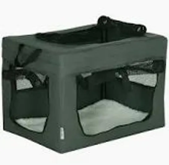 BOXED PAWHUT 48.5CM PET CARRIER, WITH CUSHION, FOR MINIATURE DOGS - GREY