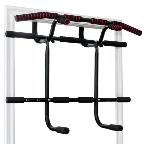 BOXED DOORWAY PULL UP BAR STRENGTH TRAINING WITH POWER ROPES AND FOAM PADDED HANDLES